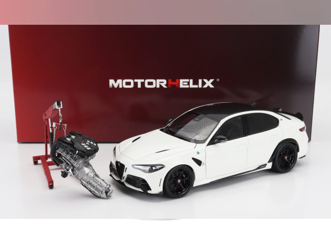 ALFA ROMEO Giulia Gta (2021) With Engine And Accessories - Full Openings, Bianco Trofeo White Met