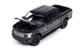 FORD F-150 Lariat FX4 Pickup Truck Lead Foot (2020), Gray with Stripes "Muscle Trucks"