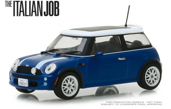 MINI COOPER 2003 Blue with White (из к/ф "Ограбление по-итальянски")