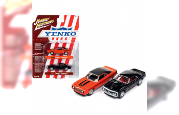 CHEVROLET Camaro (1969), Hugger orange/black , CHEVROLET Camaro (1967), black with white nose stripe