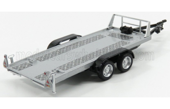 ACCESSORIES Carrello Trasporto Auto 2-assi - Car Transporter Trailer, Silver Black