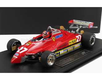 FERRARI F1 126 C2 №27 2nd San Marino Gp (with Pilot Figure) Gilles Villeneuve (1982), Red