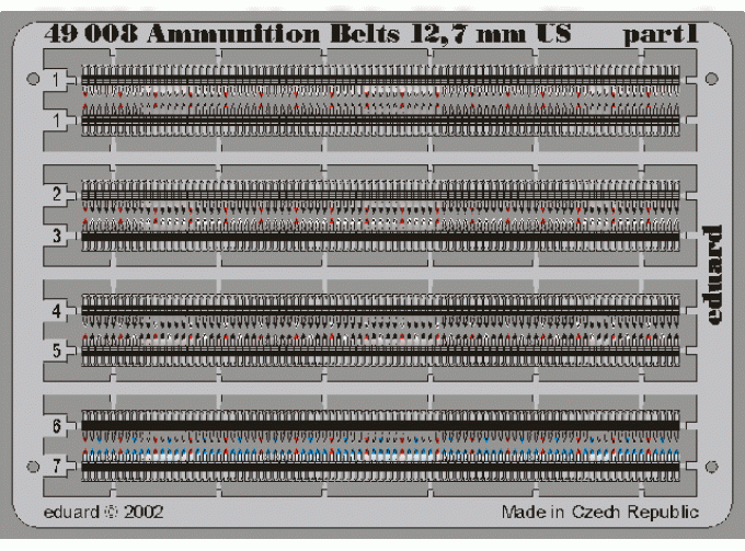 Фототравление для Ammunition Belts US Cal.0.50