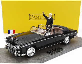 CITROEN 15-6 Landaulet Chapron Cabriolet Presidentielle (1955) - Personal Car President With Charles De Gaulle And Driver Figures, Black