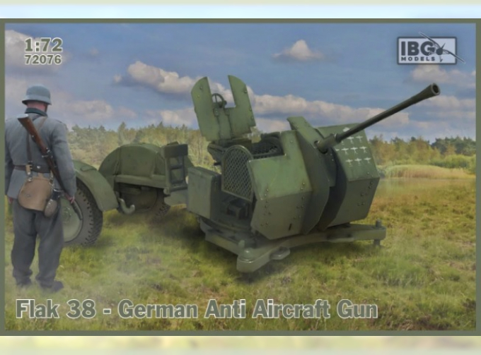 Сборная модель Flak 38 German Anti Aircraft Gun (2 in the box)