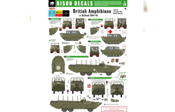 Декаль British Amph. #2 DUKW, M29c Weasel and Terrapin