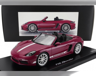 PORSCHE Boxster 718 (982) Spider (2022) - Con Vetrina - With Showcase, Ruby Star