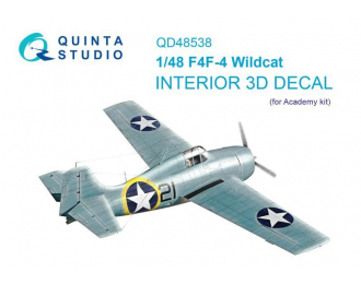 3D Декаль интерьера кабины F4F-4 Wildcat (Academy)