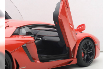 LAMBORGHINI Aventador LP700-4 (2011), rosso andromeda / red black wheels