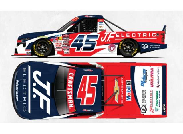 Chevrolet #645 Landen Lewis *J.F. ELECTRIC*, red/white/blue 2026