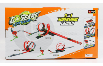 ACCESSORIES Diorama - Go Gears Extreme 3 In 1 Supersonic Launch With 1x Car Included, Various