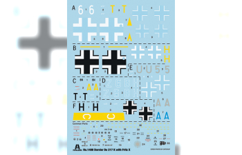 Сборная модель самолет DORNIER DO-217 K-1/K-2 с FRITZ X