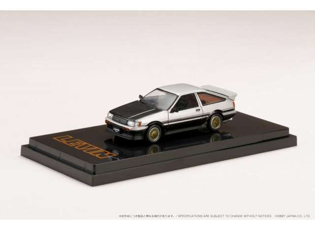 Toyota Corolla Levin AE86 3 Door customised version with carbon bonnet, silver / black