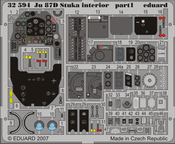 Цветное Фототравление для Ju 87D Stuka interior