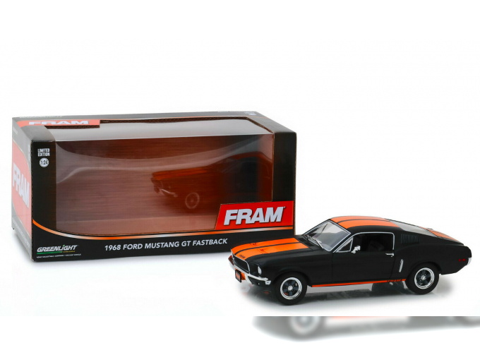 FORD Mustang GT Fastback FRAM Oil Filters 1968 Black with Orange