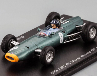 BRM P261 8 Победитель Monaco GP 1964 Graham Hill (FI), grey