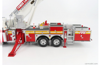 SEAGRAVE Truck Tower Ladder 9 Scala Fire Dept. City Of New York - Vigili Del Fuoco - Fire Engine - 55cm, Red White