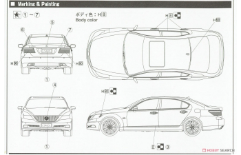 Сборная модель LEXUS LS460L Separate Back Seat Package