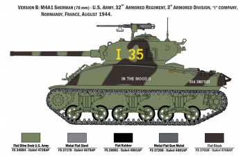 Сборная модель M4A1 SHERMAN with U.S. infantry