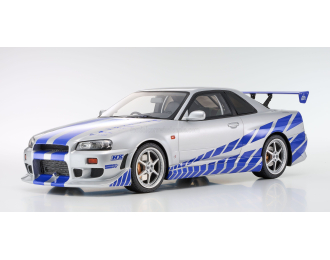 NISSAN - BRIAN'S SKYLINE GT-R (R34) RHD 2001 - BRIAN O'CONNER - FAST & FURIOUS - SILVER BLUE