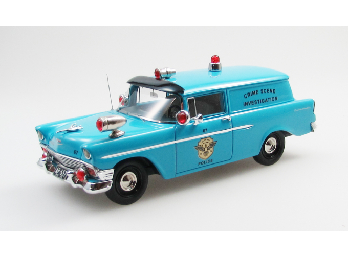 CHEVROLET 150 panel van police (1956), blue