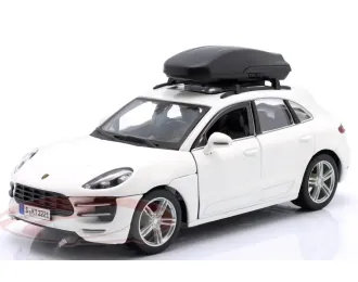 PORSCHE Macan with cargo box (2014), white