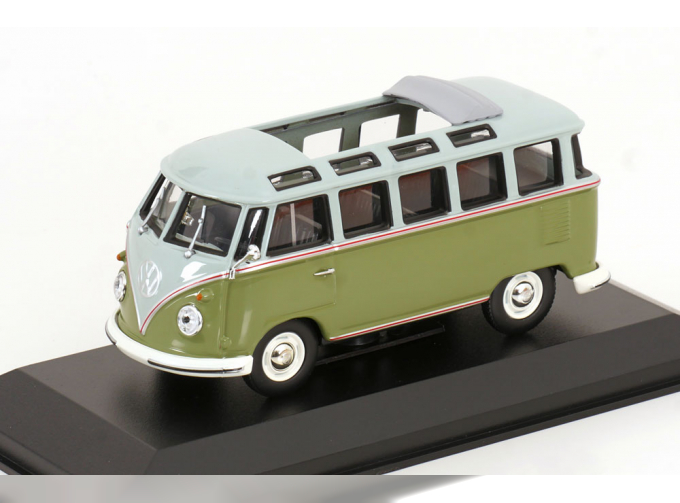 VOLKSWAGEN T1 Samba Minibus (1963), green / light grey