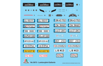 Сборная модель Lamborghini Gallardo