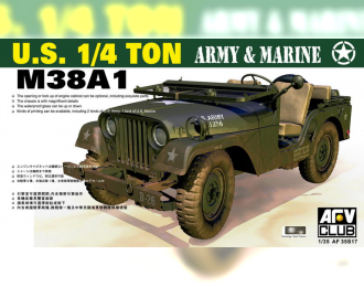 Сборная модель Американский военный внедорожник M38A1 1/4 ton 4x4