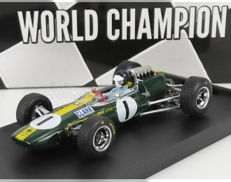 LOTUS F1 33 N1 Winner Germany Gp Jim Clark (1965) World Champion - With Pilot - Driver Figure, Green Yellow