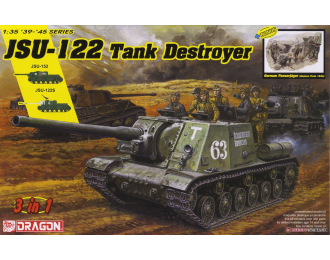 Сборная модель Самоходное орудие ИСУ-122 (2 в 1, 4 фигуры в комплекте)