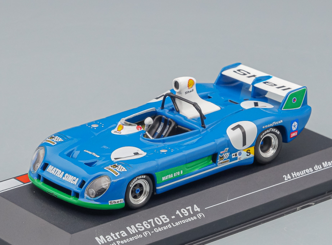 MATRA SIMCA Ms670b 3.0l V12 Team Matra Sport Winner N7 24h Le Mans (1974) H.Pescarolo - G.Larrousse, Bluette Green White