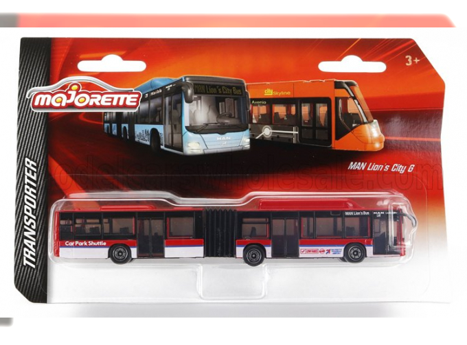 MAN Lion's City 6 Autobus Snodato A Soffietto (2010), Red White Black
