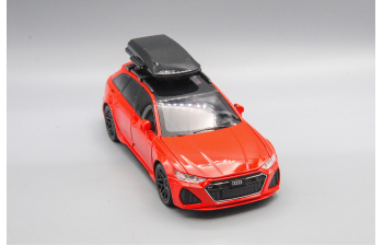 AUDI RS6 с багажным боксом, красный, 21 см