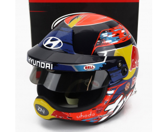 BELL HELMET Rally Casco Helmet Hyundai I20 Coupe Wrc Mobis Season (2022) Thierry Neuville, Red Blue Yellow