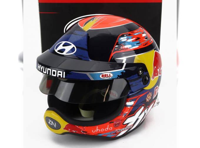 BELL HELMET Rally Casco Helmet Hyundai I20 Coupe Wrc Mobis Season (2022) Thierry Neuville, Red Blue Yellow