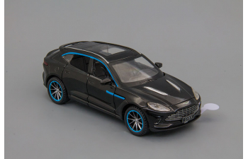 ASTON MARTIN DBX, чёрный с голубыми полосками