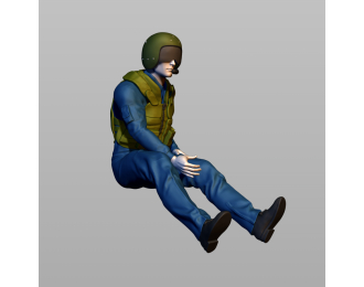 Фигура Пилот вертолета, окрашенная