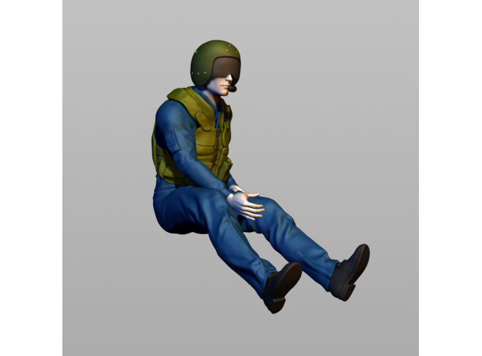 Фигура Пилот вертолета, окрашенная