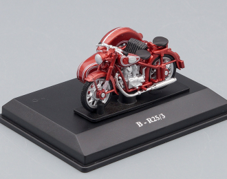 BMW R25/3 motorcycle with sidecar, red-burgundy