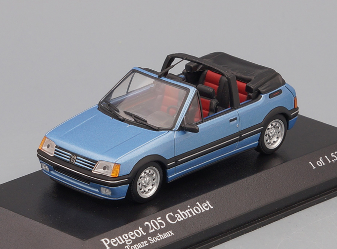 PEUGEOT 205 CTI Cabriolet (1990), light blue metallic