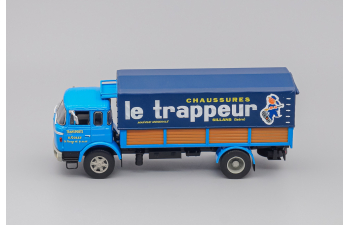 BERLIET GRK 10 Truck Telonato Le Trappeur 2-assi 1962, blue / brown