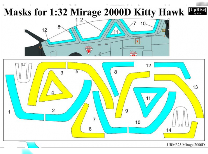 Маска окрасочная Mirage 2000D (Kitty Hawk)