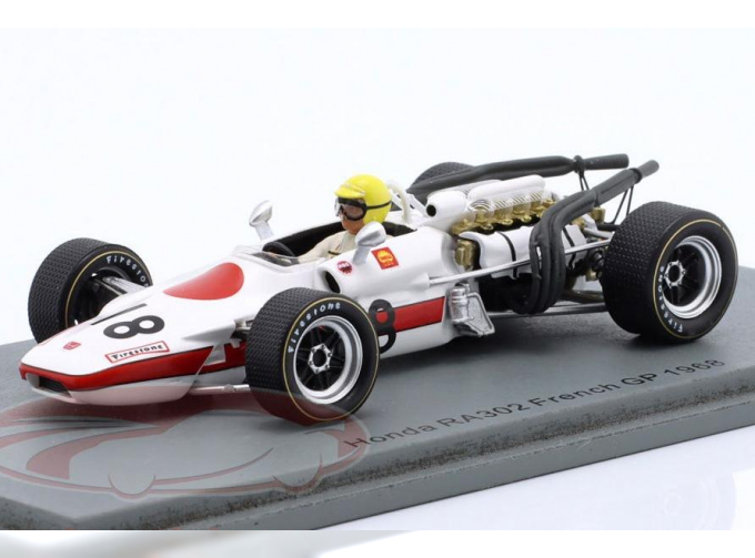 HONDA RA302 #18 France GP Formula 1 Jo Schlesser (1968)
