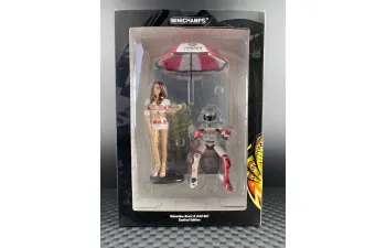 Фигурки Valentino Rossi & Ombrellina Gp Valencia (2005), White Red