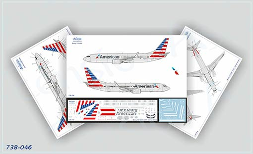 Декаль для Boeing 737-800 American Airlines (New Livery)