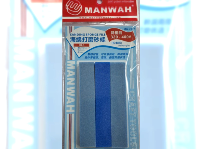 Шлифовальная губка 320-400#, 6шт.