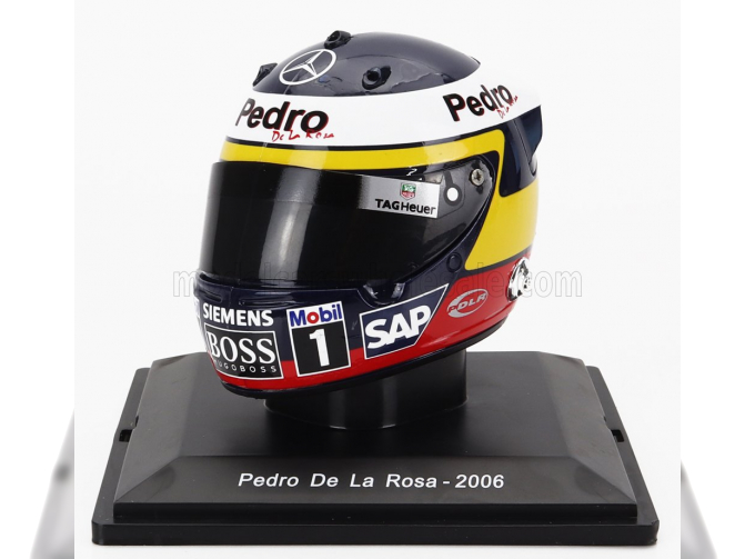 HELMET F1 Casco - Mclaren Mp4/20 Mercedes N4 Season (2006) Pedro De La Rosa, Yellow Blue Red White