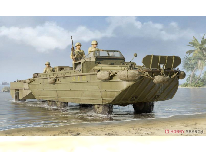 Сборная модель aмериканский автомобиль GMC DUKW-353 с прицепом WTCT-6