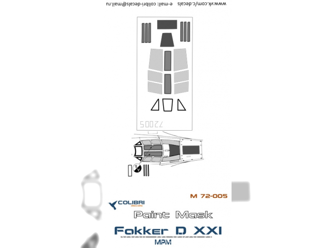 Маска для Fokker D XXI (MPM)
